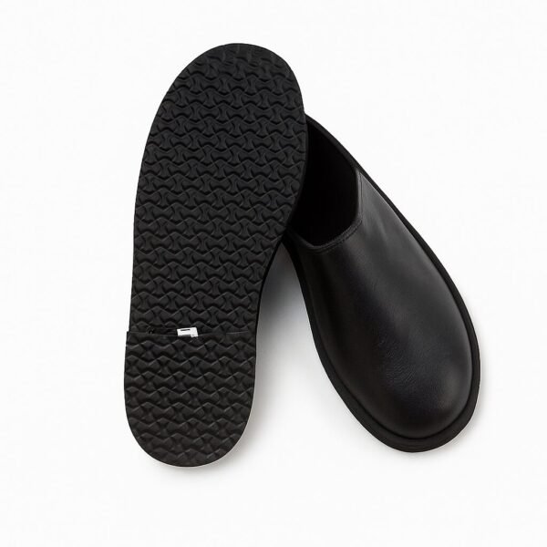 Zuecos de cuero negro - Image 3